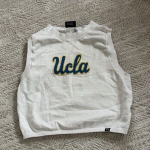 Hype And Vice White Crop UCLA Sleeveless Top